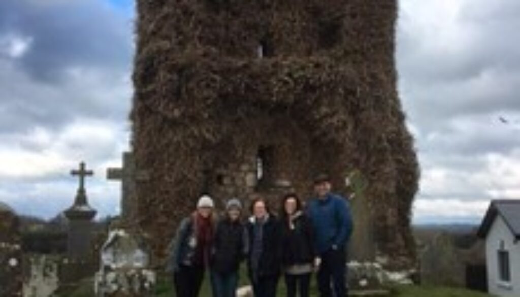 An Irish family taking an ancestral tour