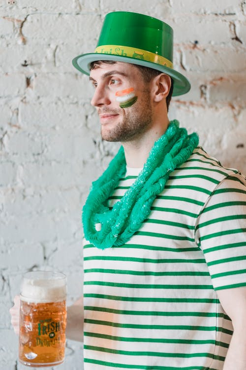 A man celebrating St. Patrick’s Day in Ireland