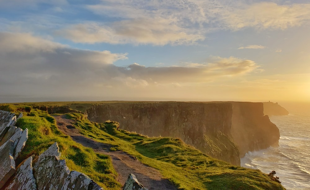 Green cliff in Ireland