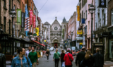 People walking in the streets of Dublin.