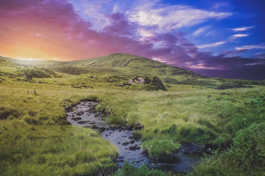 Exploring landscape on a cultural tour in Ireland