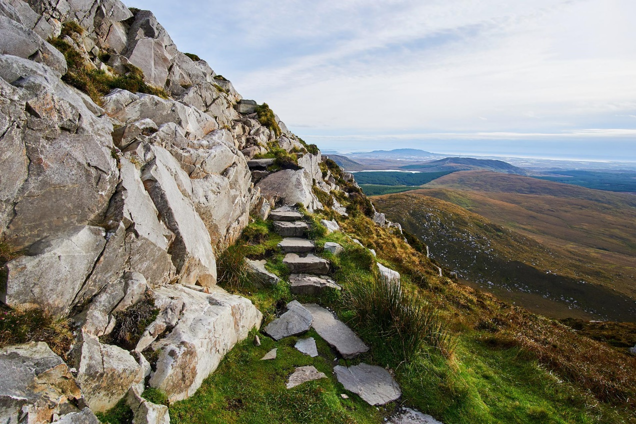 Steps in a mountain