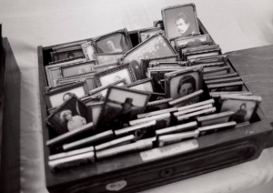 Old photo frames in a drawer