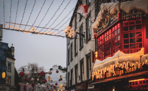 Christmas decorations in Ireland. 