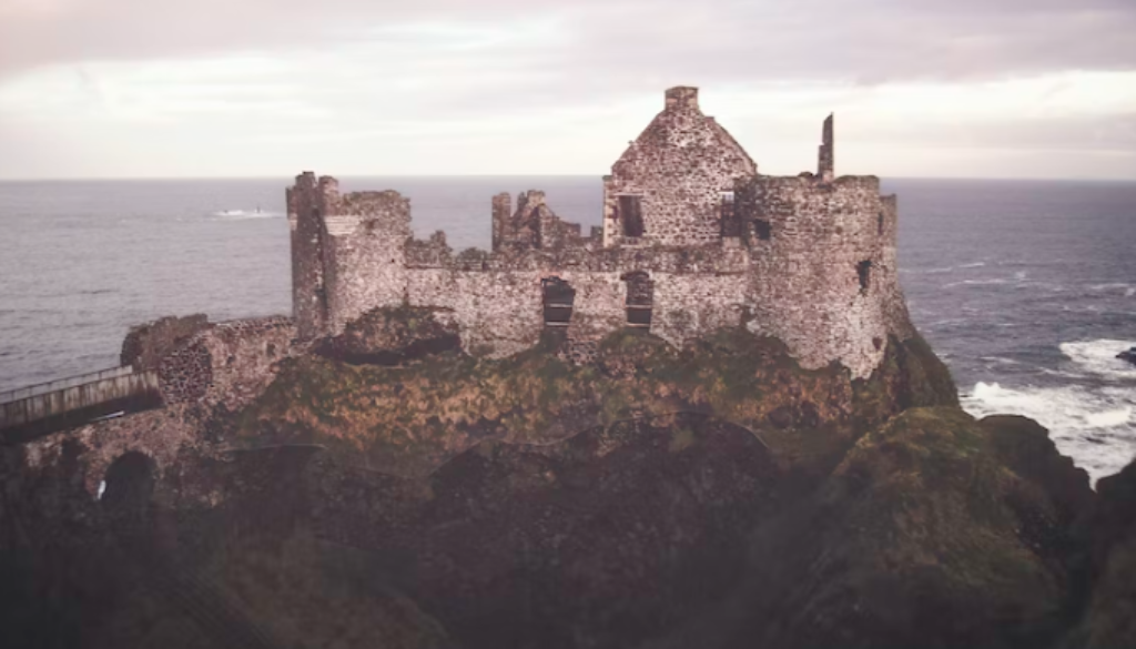 Castle ruins from Medieval Ireland.