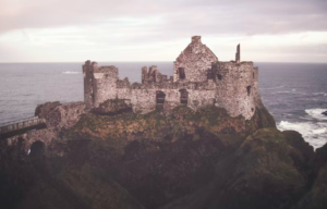 Castle ruins from Medieval Ireland.
