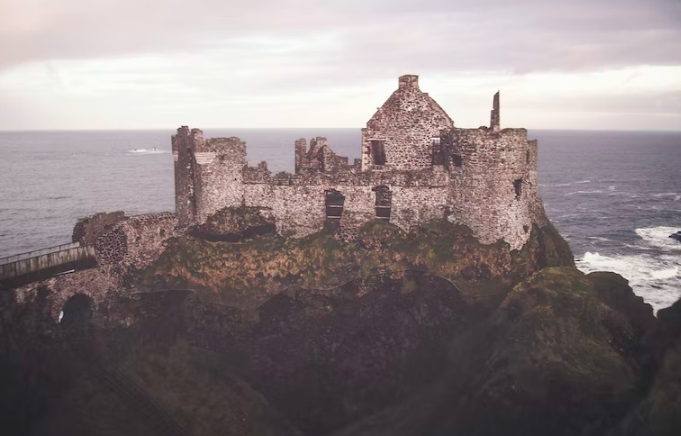 Castle ruins from Medieval Ireland.