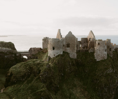 Old Medieval ruins of Dunluce castle