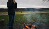 A woman on a heritage tour of Ireland.