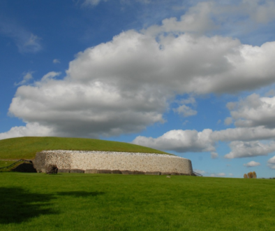 An ancient Irish burial mound on the hills