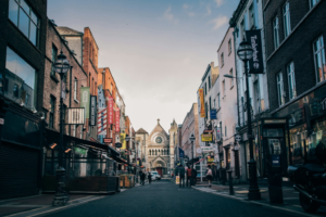 A colourful street in Dublin