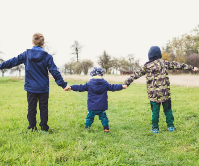 A family attending an Irish festival.