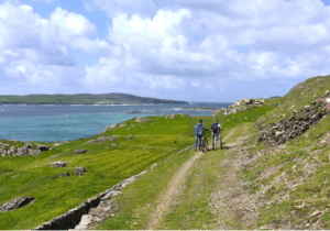 Tourists enjoying Irish ancestry travel.