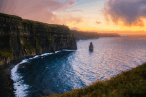 The Cliffs of Moher in County Clare, Ireland.
