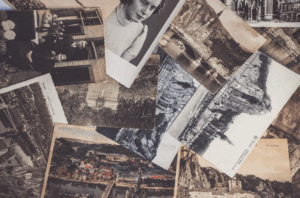 Old photographs used for genealogy research.