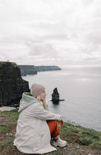 A woman exploring Northern Ireland genealogy.