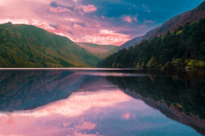 A beautiful lake to visit during an Irish heritage vacation.