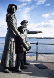 statues of children.