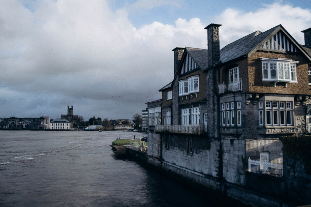a house by the river.