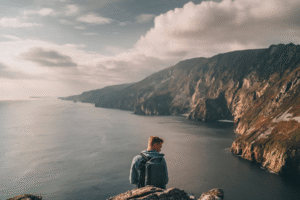 a cloudy sky in Ireland.