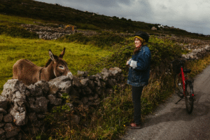 a person on a heritage tour.